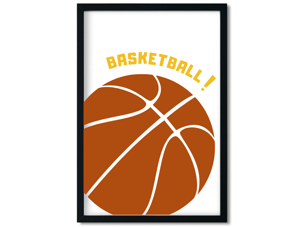 E-shop Benlemi Detský plagát BASKETBALOVÝ BALÓN na stenu Zvoľte rozmer: 30x42 cm (A3)
