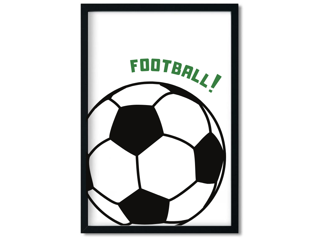 E-shop Benlemi Plagát FUTBALOVÝ BALÓN do detskej izby Zvoľte rozmer: 30x42 cm (A3)