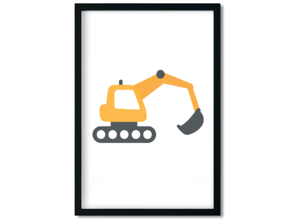 E-shop Benlemi Plagát do detskej izby BAGR Zvoľte rozmer: 30x42 cm (A3)
