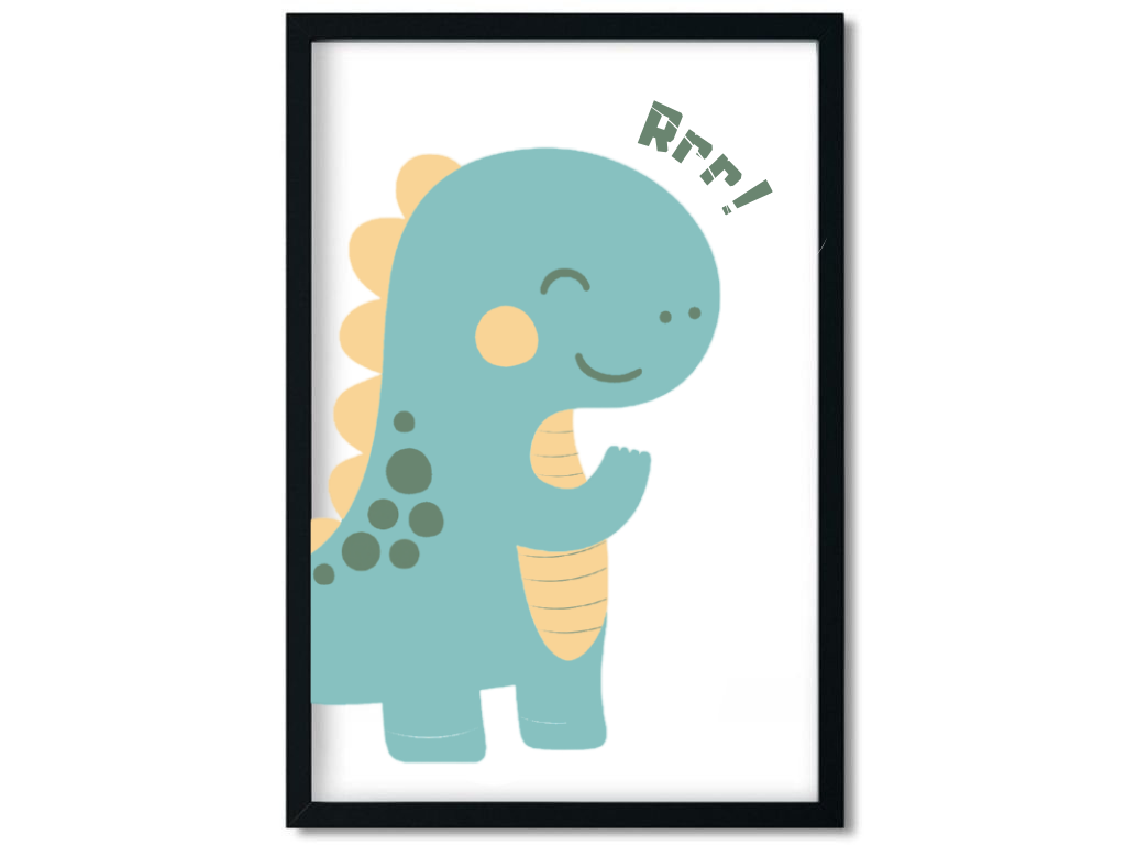 E-shop Benlemi Plagát do detskej izby DINOSAURUS modrý Zvoľte rozmer: 30x42 cm (A3)