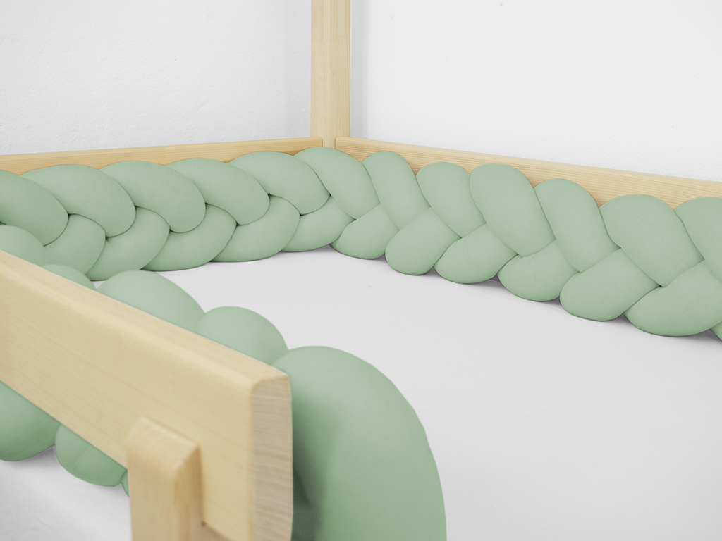Benlemi Sada pre bezpečný spánok; jednolôžkové jersey prestieradlo + mantinel cop + chránič matraca Zvoľte farbu: Biela, Zvoľte rozmer: 80 x 200 cm