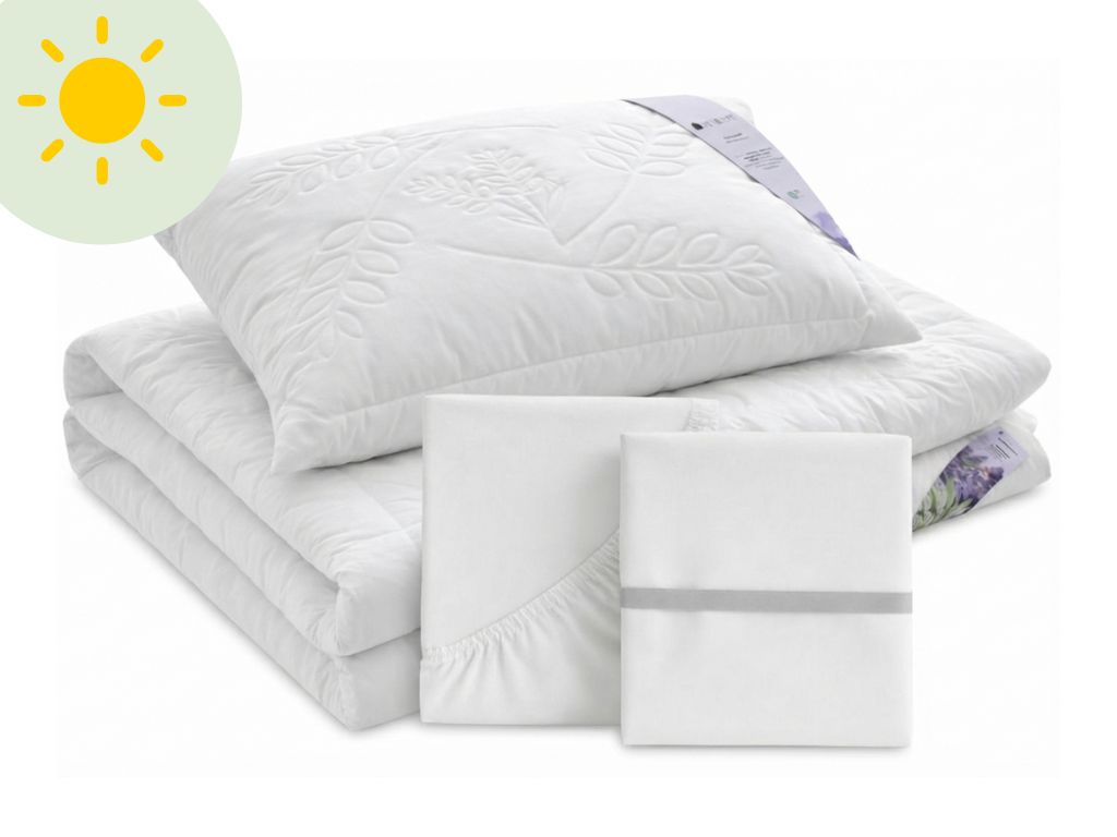 Benlemi Štartovacia sada do detskej postele; letná perina a vankúš + biele prestieradlo + chránič matraca Zvoľte rozmer: 80 x 200 cm