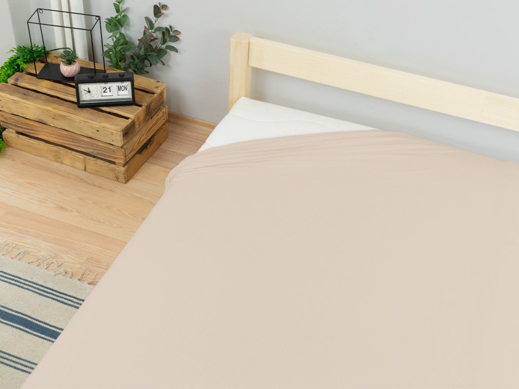 Benlemi Sada posteľnej bielizne; bavlnené obliečky LESNÉ ZVIERATKÁ + béžové jersey prestieradlo + chránič matraca Zvoľte rozmer: 90 x 200 cm