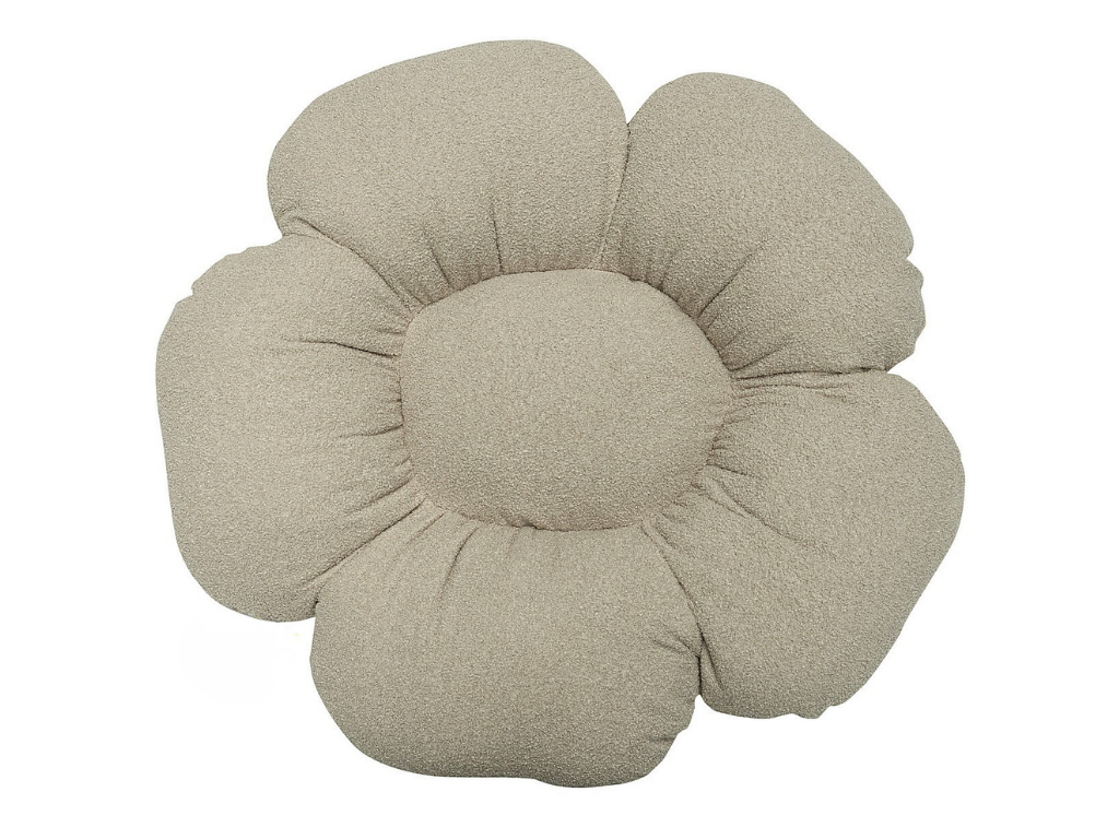 Sedací puf BÉŽOVÝ do detskej izby BOUCLÉ