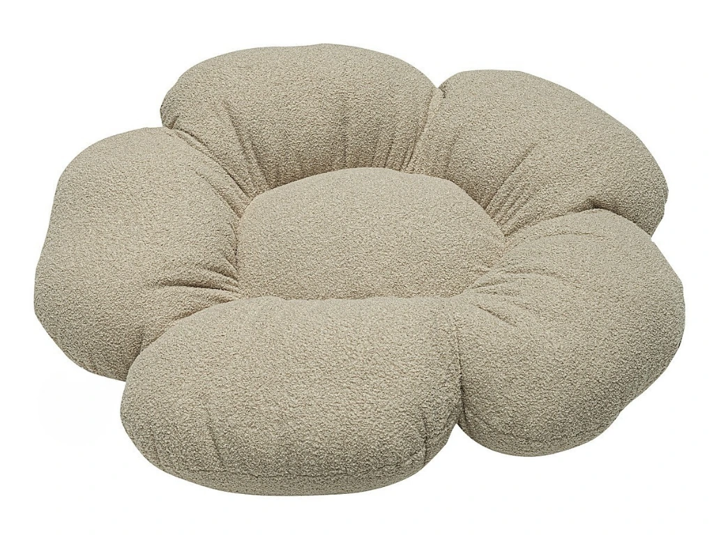 Sedací puf BÉŽOVÝ do detskej izby BOUCLÉ