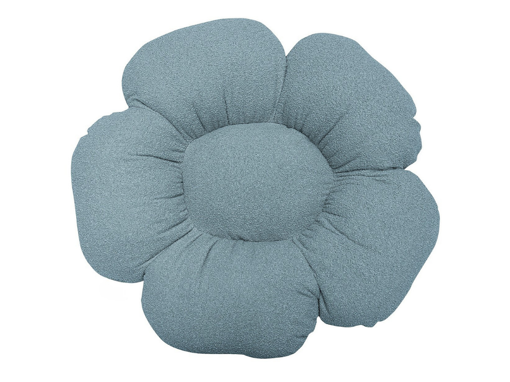 Sedací puf MODRÝ do detskej izby BOUCLÉ