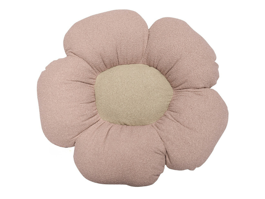 Sedací puf RUŽOVÝ do detskej izby BOUCLÉ