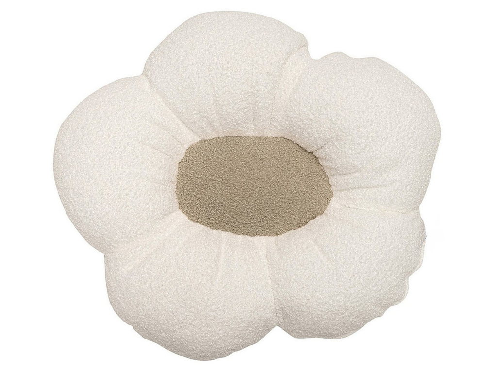 Sedací puf BIELY do detskej izby BOUCLÉ