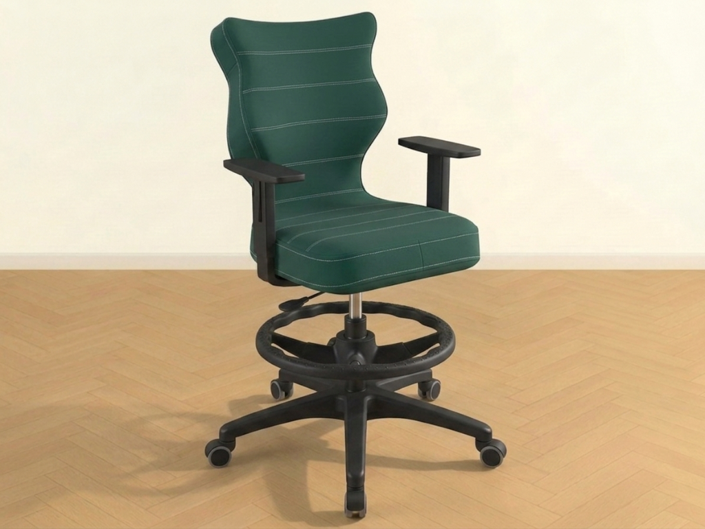 Ergonomická stolička k písaciemu stolu do detskej izby ZELENÁ Zvolte rozmer: dieťa 146 - 176,5 cm (výška stola 71 - 82 cm)