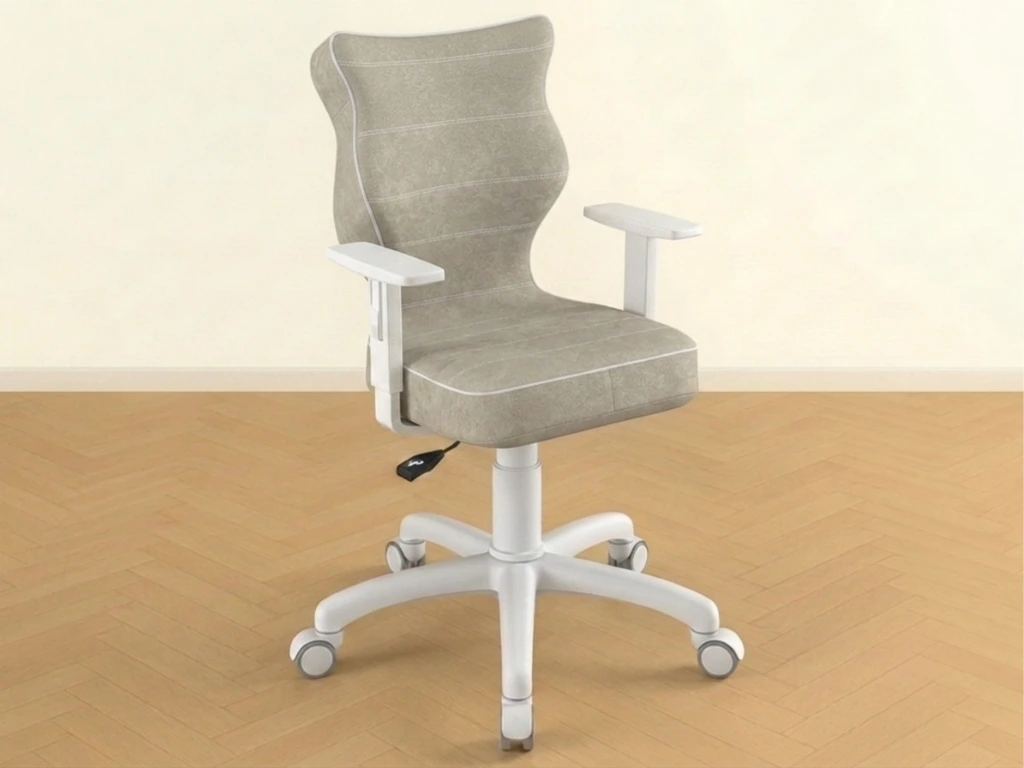 Ergonomická stolička k písaciemu stolu do detskej izby BÉŽOVÁ Zvolte rozmer: dieťa 146 - 176,5 cm (výška stola 71 - 82 cm)