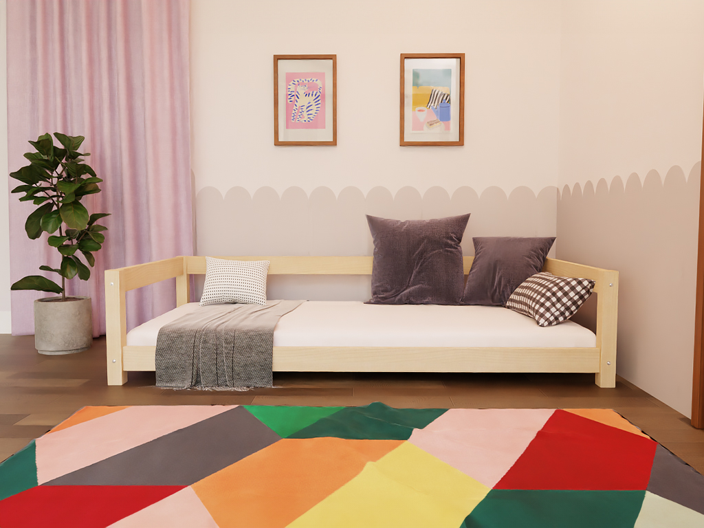 Benlemi Detská posteľ STUDY Zvoľte farbu: Nelakovaná, Rozmer: 120x180 cm