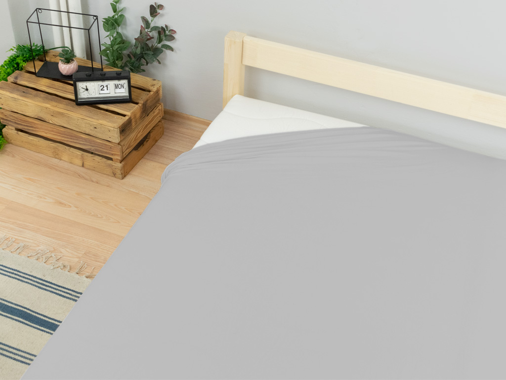 E-shop Benlemi Dvojlôžková prestieradlo JERSEY z bavlny Zvoľte farbu: Sivá, Zvoľte rozmer: 160 x 200 cm