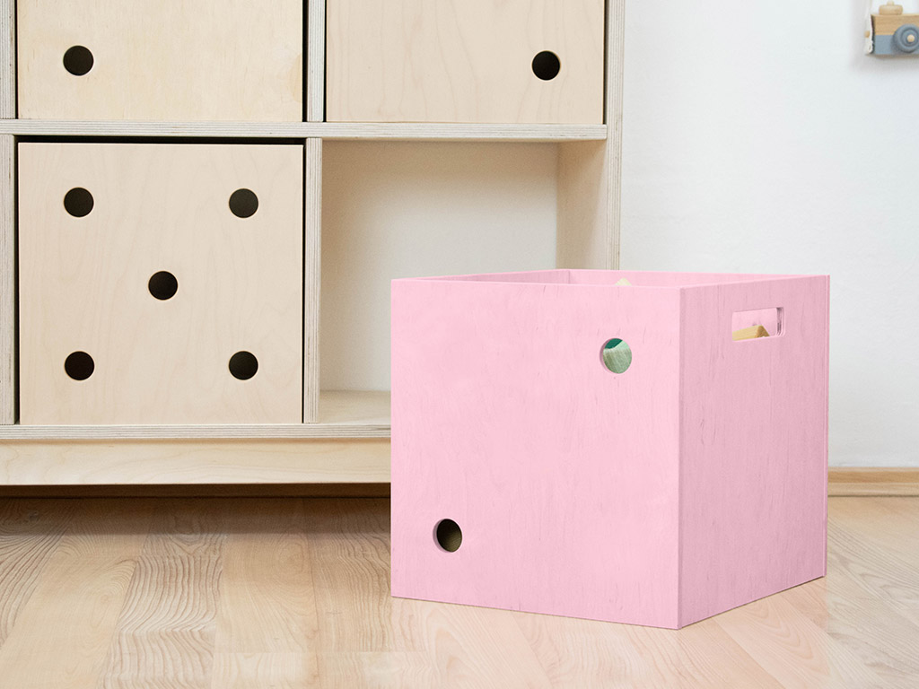 Benlemi Drevený úložný box DICE s číslami v štýle hracej kocky Zvoľte farbu: Ružová, Varianta: Dvojka