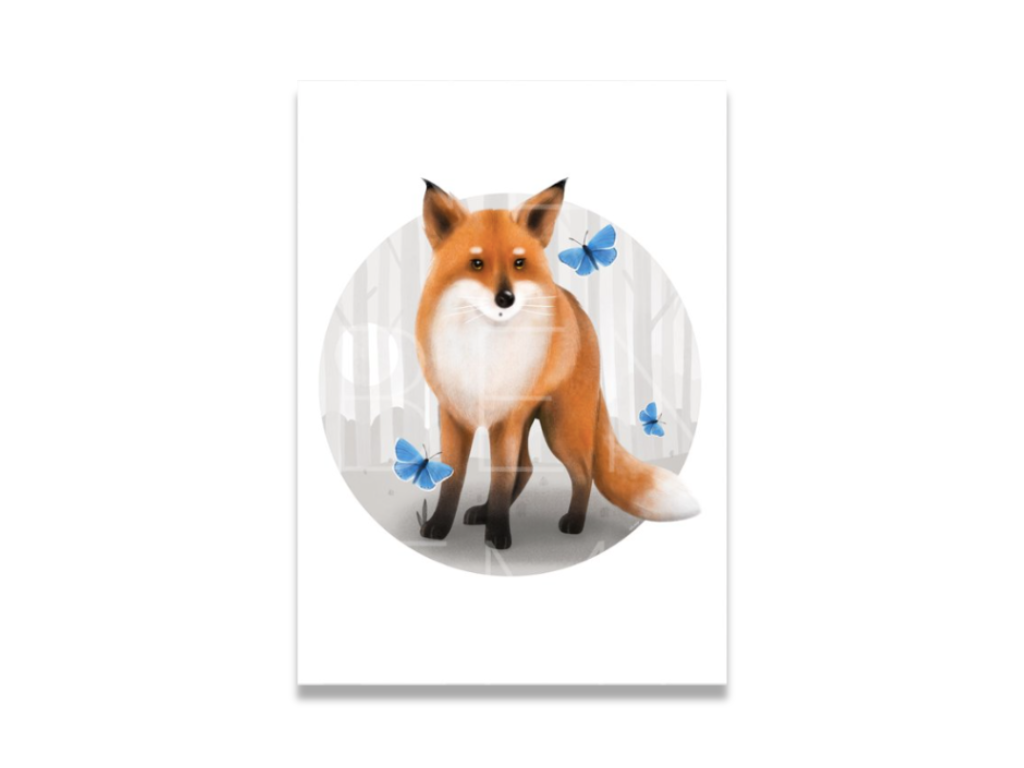 E-shop Benlemi Obraz na plátne na stenu do detskej izby LÍŠKA Zvoľte rozmer: 45 x 60 cm