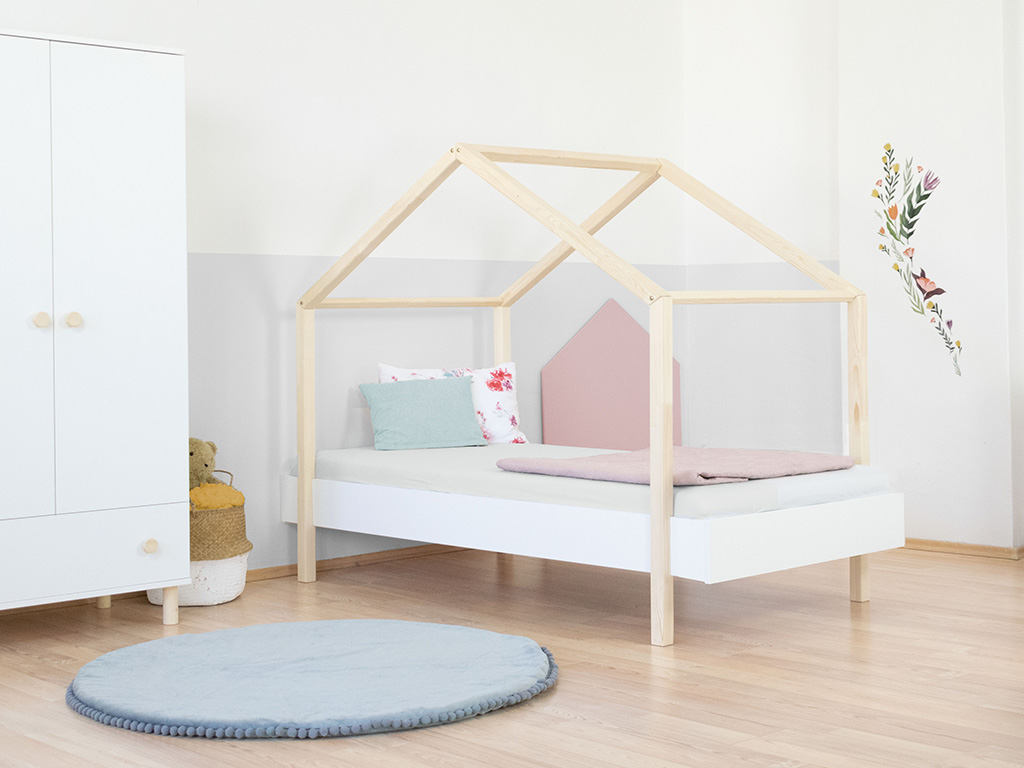 E-shop Benlemi Detská domčeková posteľ MODULAR s predným štítom Zvoľte variantu: Bez čela, Zvoľte rozmer: 90x200 cm