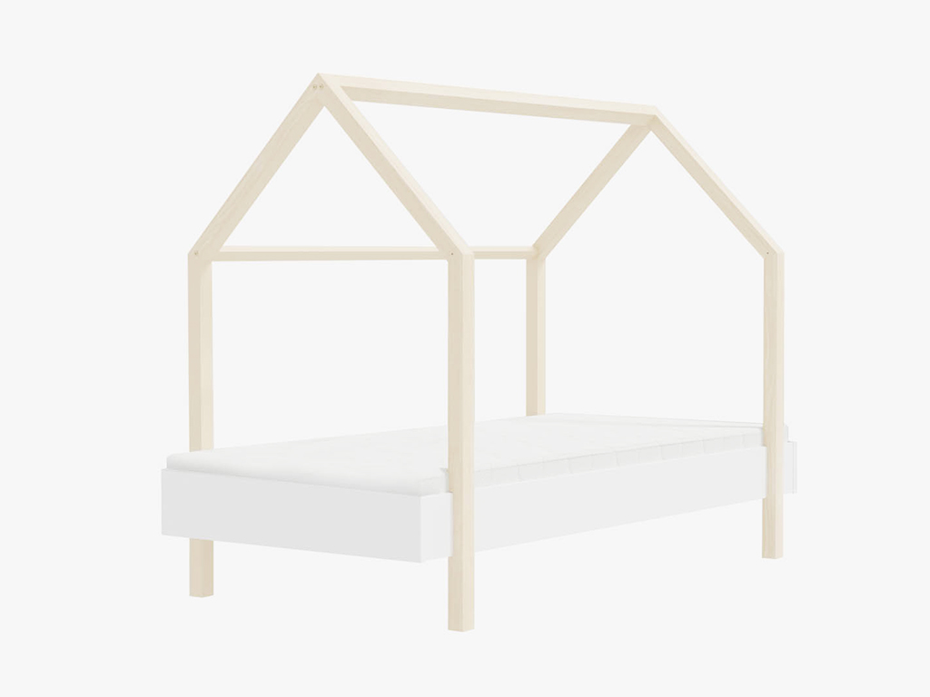 E-shop Benlemi Detská posteľ domček MODULAR s bočným štítom Zvoľte variantu: Bez čela, Zvoľte rozmer: 90x200 cm