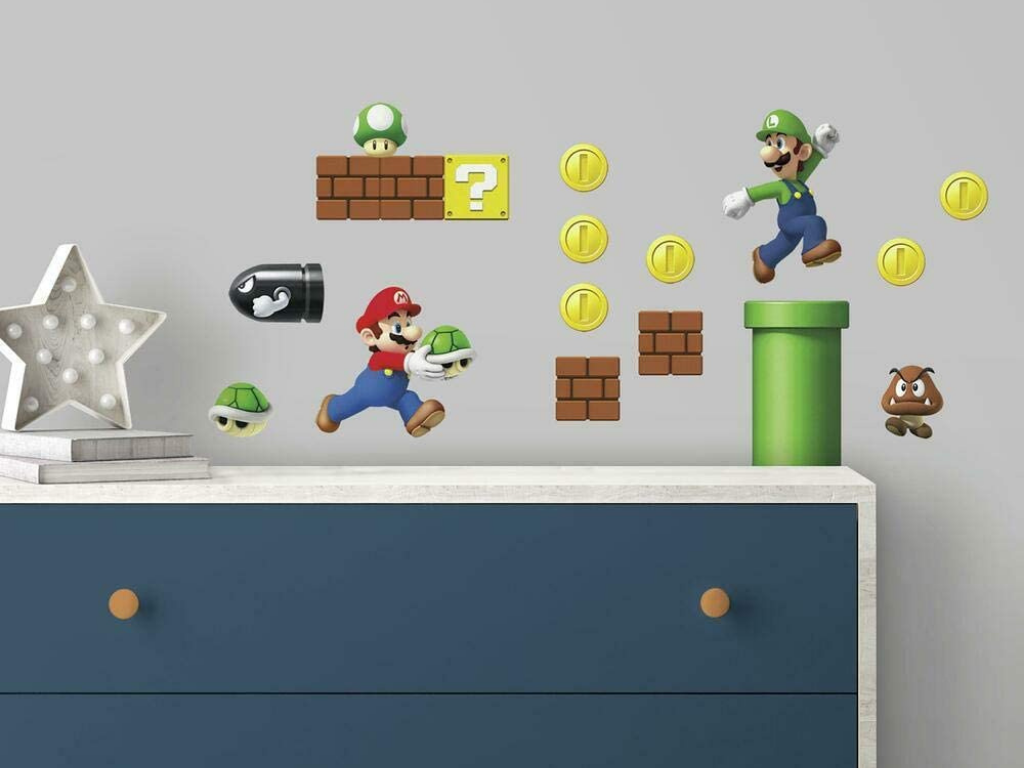 E-shop Hravé nálepky SUPER MARIO nielen do chlapčenskej izby