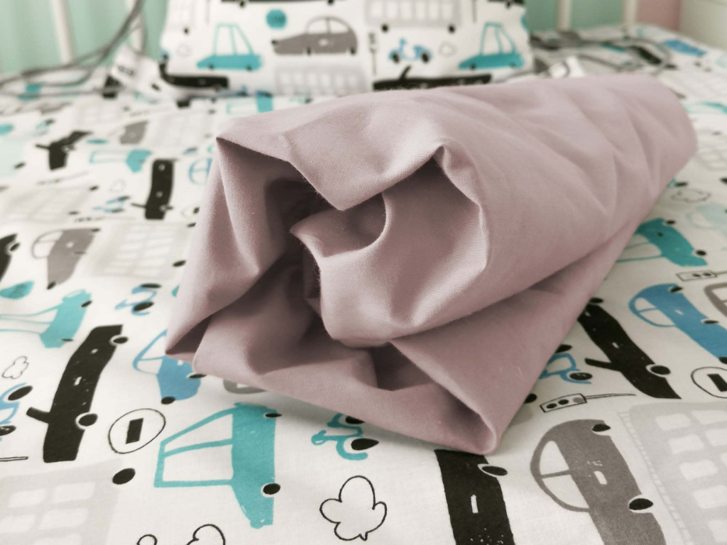 E-shop Jednolôžkové prestieradlo z bavlneného plátna 90x200 cm Zvoľte farbu: Staroružová