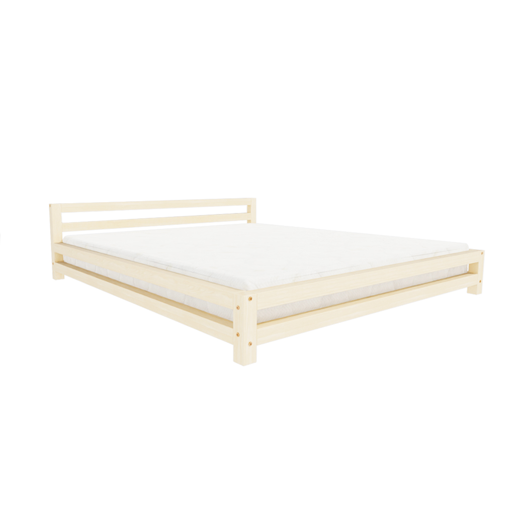 Benlemi Dvojlôžková posteľ MODERN Zvoľte farbu: Transparentní vosková lazura matná, Rozmer: 180 x 200 cm