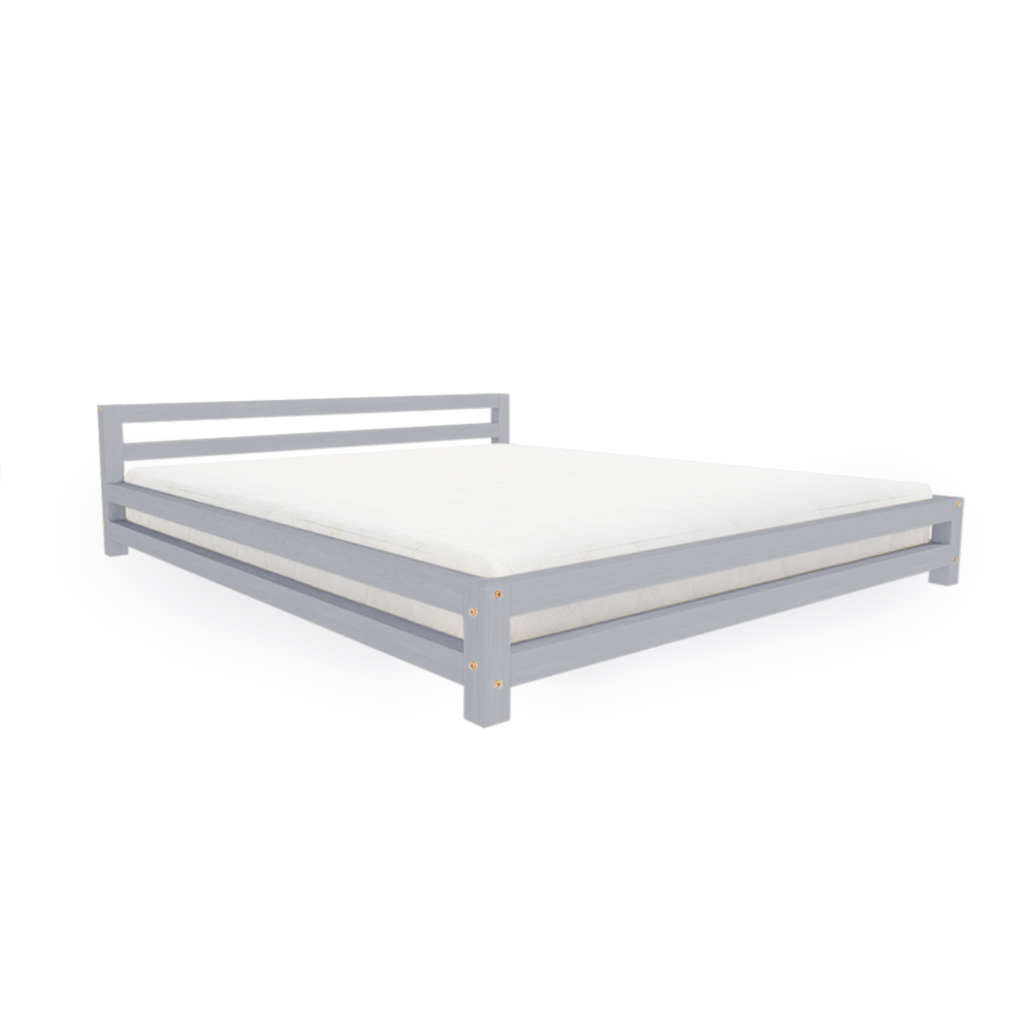 Benlemi Dvojlôžková posteľ MODERN Zvoľte farbu: Tmavo sivá, Rozmer: 160 x 200 cm