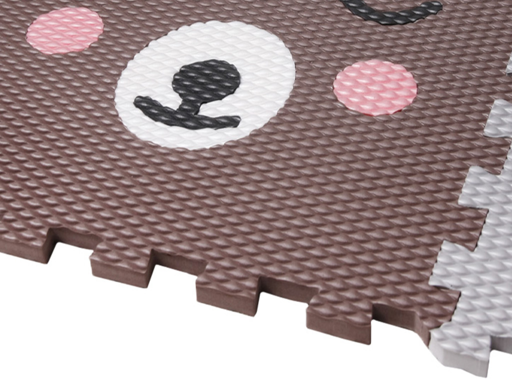 Sivá penová puzzle podlaha z 12 dielov TULEŇ