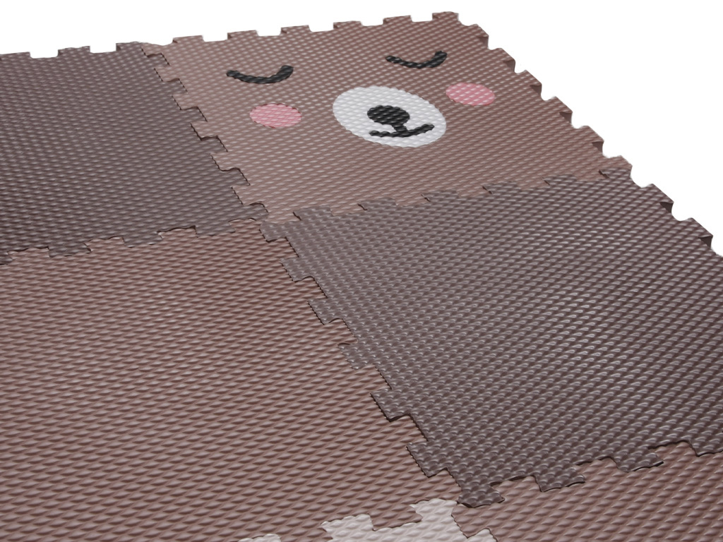 Penová puzzle podlaha 12 dielov TLAPKY A MEDVEĎ do detskej izby