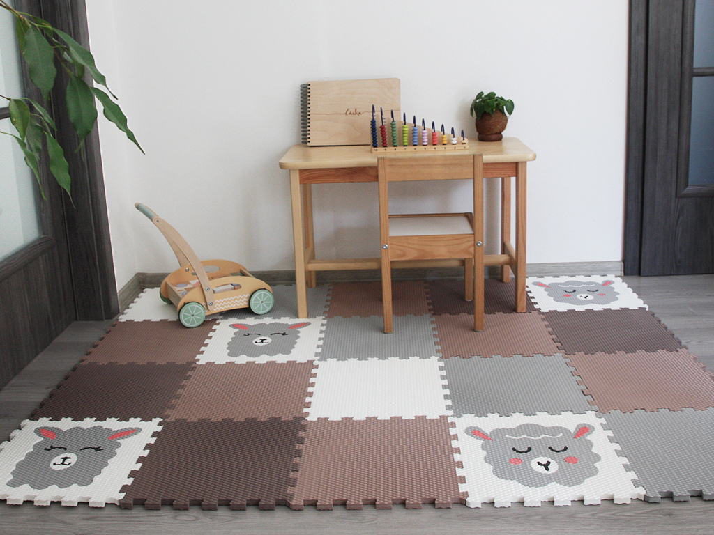Penová podlaha puzzle 20 dielov BARÁNOK A LAMA