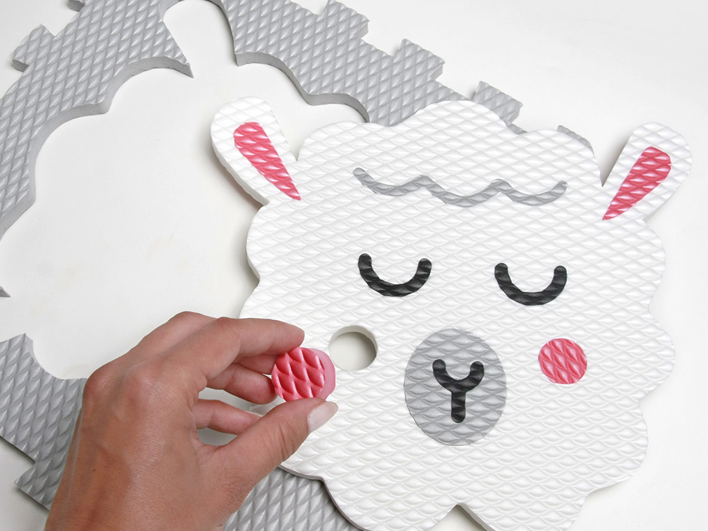 Detská penová puzzle podložka na hranie BARÁNOK Zvoľte farbu: Biela