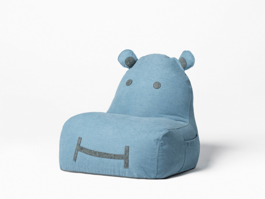 The Brooklyn Kids Detský sedací vak HIPPO s certifikovaným odnímateľným poťahom Zvoľte farbu: Modrá