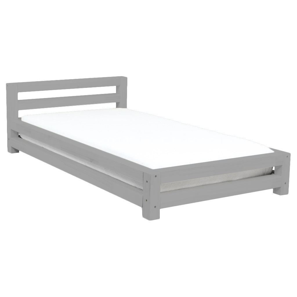 Benlemi Jednolôžková posteľ MODERN Zvoľte farbu: Tmavo sivá, Rozmer: 120 x 200 cm