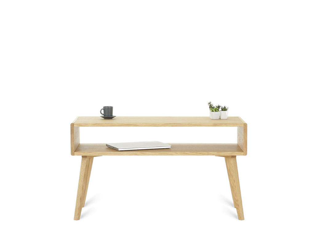 Benlemi Zaoblený drevený konferenčný stolík VIDE ONE FLO Kvalita dreva: 1. Dubový masív triedy A