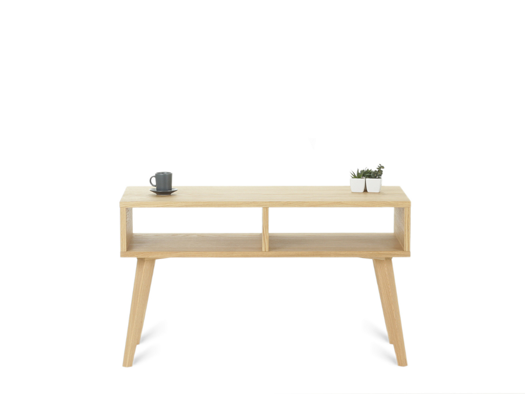 Benlemi Moderný konferenčný stolík VIDE so symetrickými policami Kvalita dreva: 1. Dubový masív triedy A