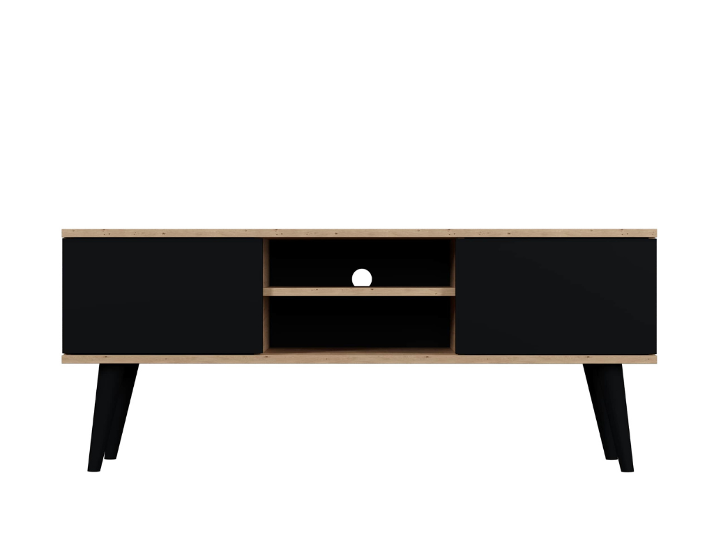 Benlemi Dizajnový TV stolík so šírkou 120 cm TORONTO dub artisan, čierny