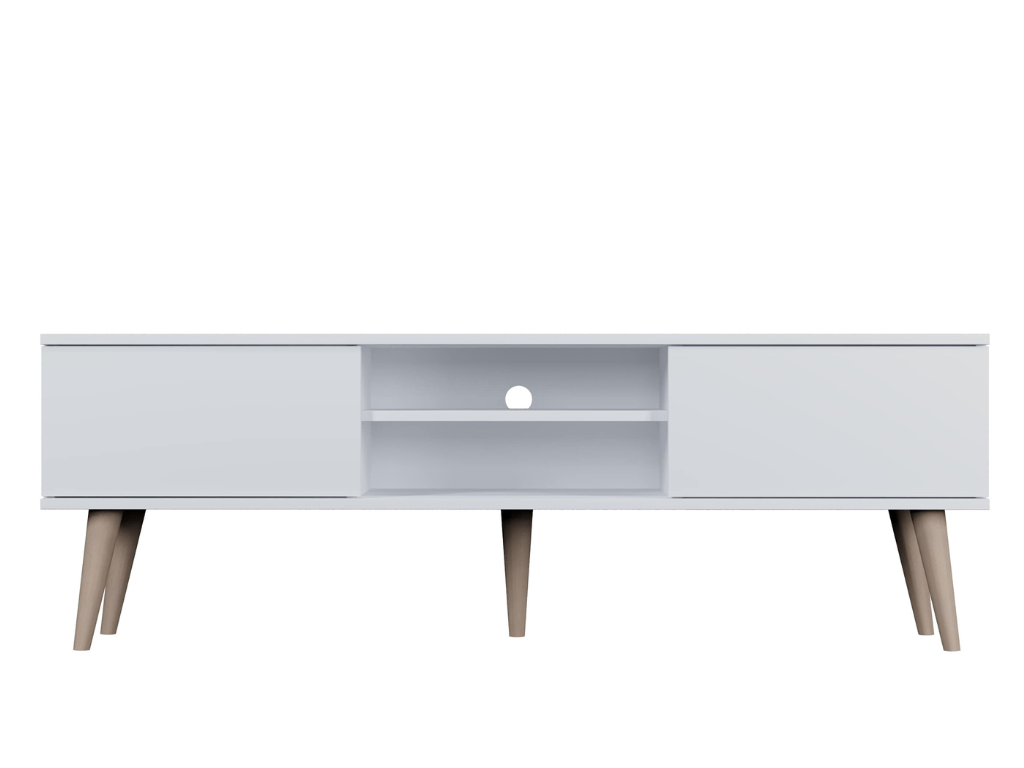 Benlemi Drevený TV stôl o šírke 160 cm TORONTO biely