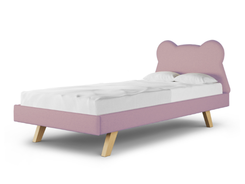 MINKO Čalúnená jednolôžková posteľ TEDDY do detskej izby Zvoľte farbu: Ružová