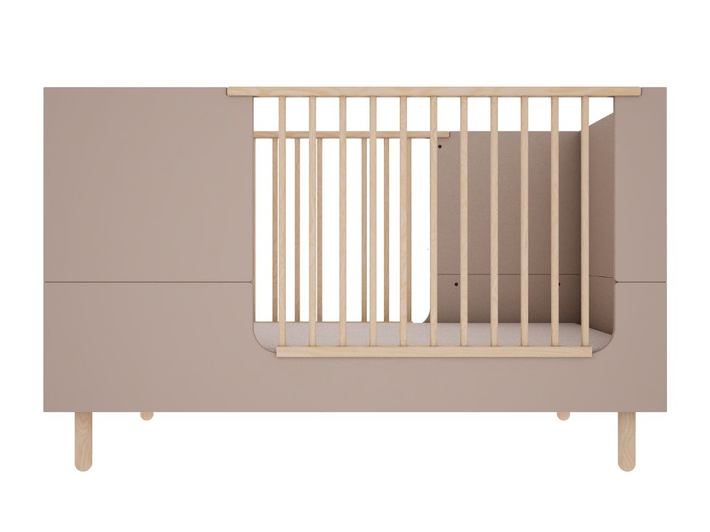E-shop Rastúca detská postieľka BASIC 70x140 cm Zvoľte farbu: Mocca