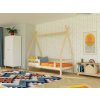 12 Children's wooden bed SAFE in the shape of teepee with three bed guards