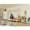 10 Children's teepee bed FENCE made of wood with no sidewalls