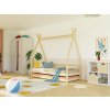5B Children's wooden bed SAFE in the shape of teepee with bed guard DRAWER