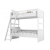 Biela detská poschodová posteľ SIMONE s rebríkom a policou 90x200 cm (Zvoľte šuplík Úložný šuplík)