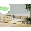 Jednolůžko FENCE 4v1 90x200 cm se zábranou a úložným šuplíkem + matrace ADAPTIC