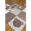 Hnědá hrací podlaha puzzle 12 dílů MYŠKA2