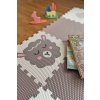 Hnědá hrací podlaha puzzle 12 dílů MYŠKA5