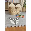 Detská penová puzzle podlaha ŠEDÁ so zvieratkami z 12 dielov