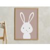 Obraz na stenu KRÁLIK do detskej izby BÉŽOVÝ (Zvoľte rozmer 50 x 70 cm)