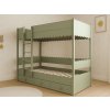 24594 4 detska patrova postel babushka se zebrikem vlevo 90x200 cm