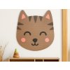 Detská penová dekoratívna nástenka MAČKA (Zvoľte farbu Krémová)