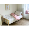 Sada lůžkovin: prostěradlo růžové jersey + povlečení DUHY + chránič matrace (Zvolte rozměr 90 x 200 cm)