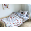 Sada lůžkovin: prostěradlo hořčicové jersey + povlečení MÍČE + chránič matrace (Zvolte rozměr 90 x 200 cm)