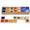 Geometrické farebné DOMINO na rozoznanie tvarov